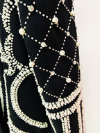 NAUTA Pearls Beaded Blazer Dress in Black