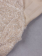 ETAME Sequins Mini Dress in Beige