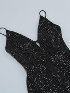 NIKA Sequin Mini Dress in Black