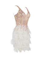 SWOON Feathers Mini Dress