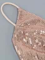 NIKA Sequin Mini Dress in Apricot