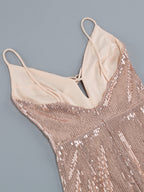 NIKA Sequin Mini Dress in Apricot