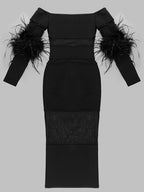 AIJA Midi Dress in Black