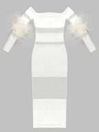 AIJA Midi Dress in White