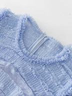 LANTE Ruffle Dress in Arctic Blue