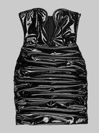 VETTA Ruched Mini Dress