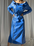 SHANE Leather Maxi Dress in Royal Blue