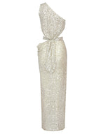 LIYA Cut Out Sequins Dress