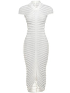 JAE SS Sheer Midi Dress in White
