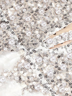 BETH Sequins & Feathers Mini Dress