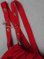 BRIGHTON Slit Dress in Red