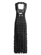 ALLEN Appliqué Fringe Maxi Dress