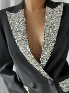 AMANZE Crystal Embellished Blazer Mini Dress