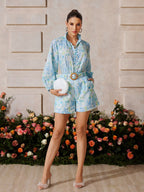 Floral Printed Shorts Set