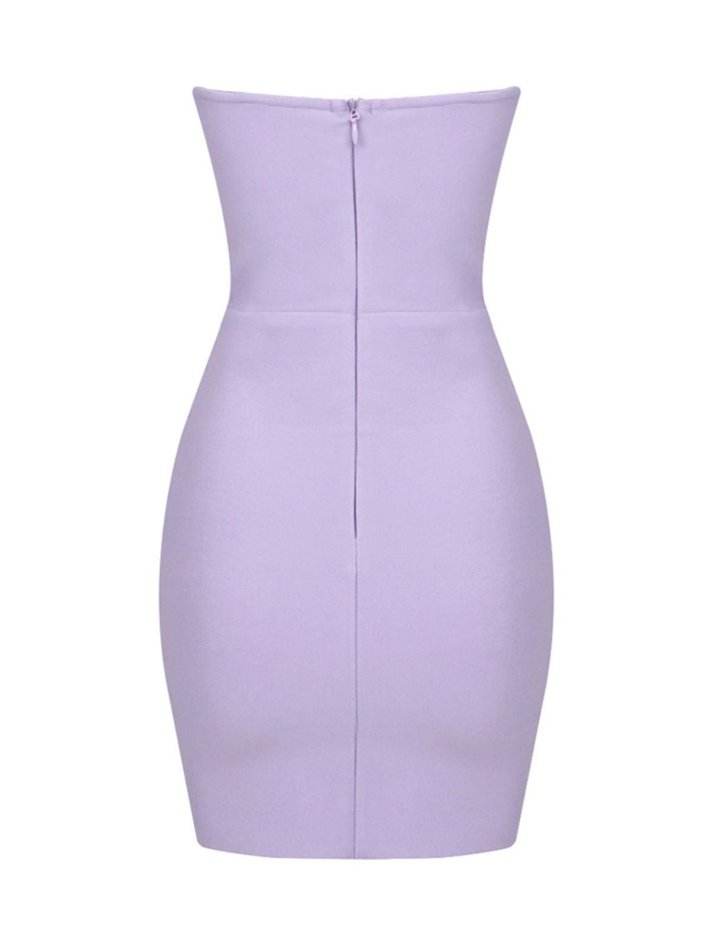 Zander Strapless Cutout Bandage Dress In Lilac