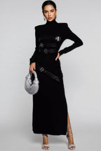 Brock Black PU Maxi Dress