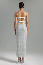 Diamante Halter Maxi Dress