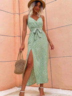 Lorena Boutique Long Summer Dress with a Floral Pattern Designer Edit