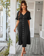 A-LINE DRESS - SOLID COLOR