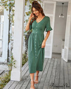 A-LINE DRESS - SOLID COLOR