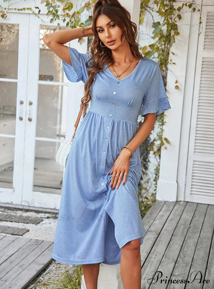 A-LINE DRESS - SOLID COLOR