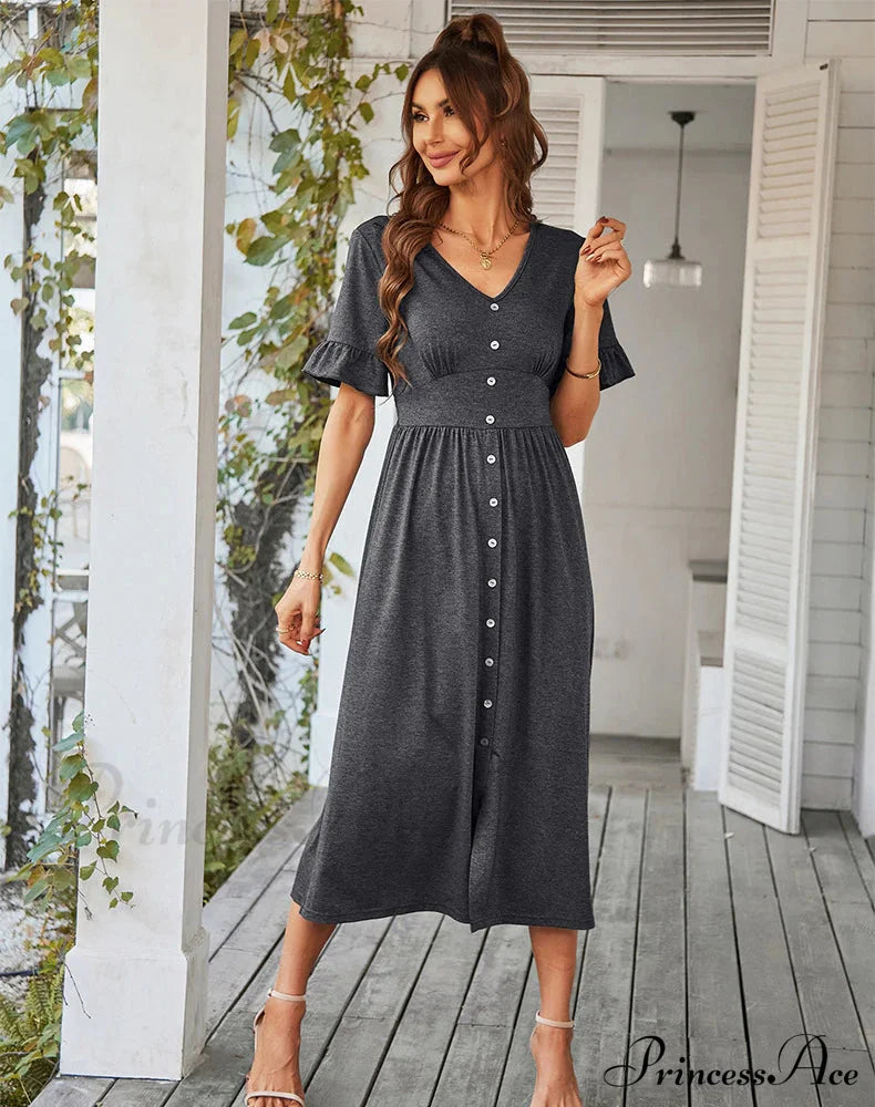 A-LINE DRESS - SOLID COLOR