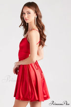 A Moment In Satin Skater Dress
