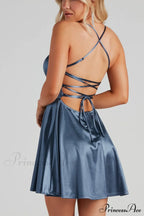 A Moment In Satin Skater Dress