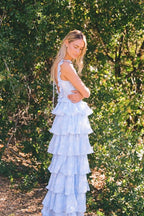 Floral Print Spaghetti Strap Romantic Prom Dress