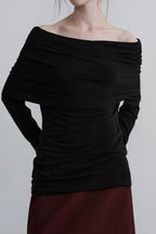 Chic Off Shoulder Slim Knit Top