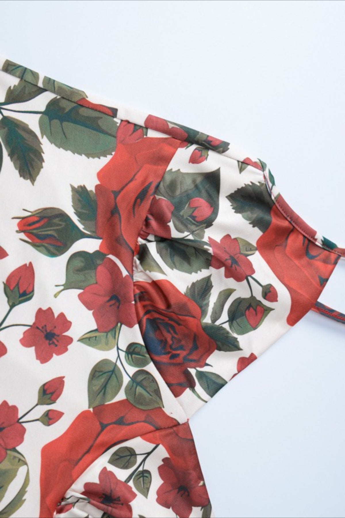 V Neck Floral Print Bodycon Maxi Skirt Set