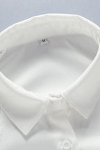 Long Sleeve White Tie Blouse