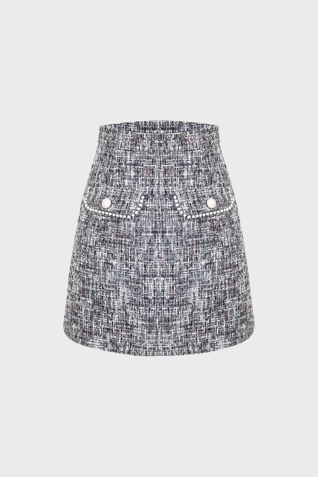 Black Fake Pocket Skirt