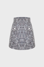 Black Fake Pocket Skirt