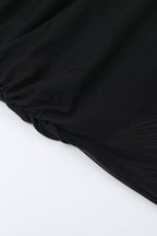 Mesh Panel Strapless Sheer Bodycon Party Dress