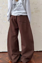 Plaid Patchwork Letter Graphic Baggy Sweat Pants