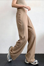 Barely There Drapey High Waisted Wide Leg Workout Pants