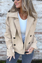 Fashion Lapel Double-breasted Casual Trench Coat Jacket