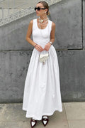 Knit U Neck Maxi Dress