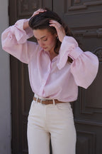 Tencel Loose Long-Sleeve Blouse