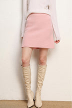 Wool A-Line Mini Skirt