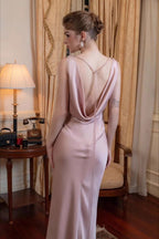 Elegant Satin Sheath Reception Dress