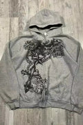 Retro Street Graphic Zip Hoodie
