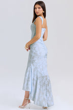 Stretch Mesh Jacquard Mermaid Formal Dress