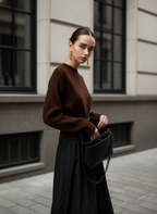 Half Zip Graceful Fuzzy Sweater