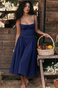 Elegant Vintage Cami Bodycon Midi Dress