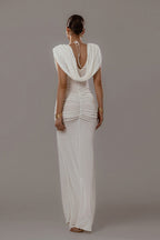 Elegant Solid Fitted Reception Dress