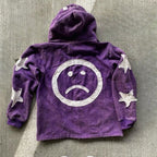 Vintage Patchwork Graphic Print Hoodie