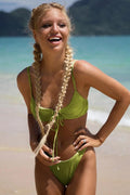Classic Plain Bikini Two Piece Swim Set
