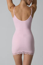 Stretchy Sleeveless Lace Slip Bodycon Dress